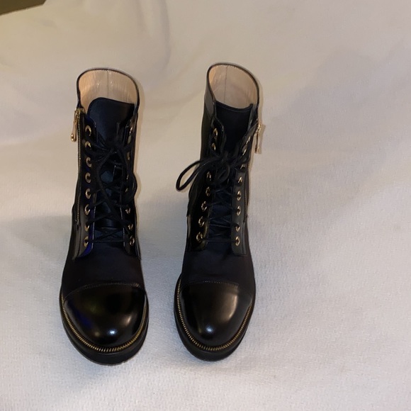Ron White Combat Boots- “Teagan Nylon Lace up Combat Booties” - Picture 3 of 10